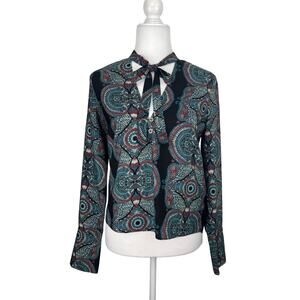 Marciano Paisley Print Long Sleeve Top Small